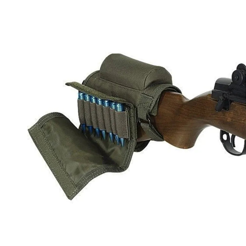 Tactical Crown ambidextrous nylon cheek rest with ammunition carrier for .308 .300 Winmag in black