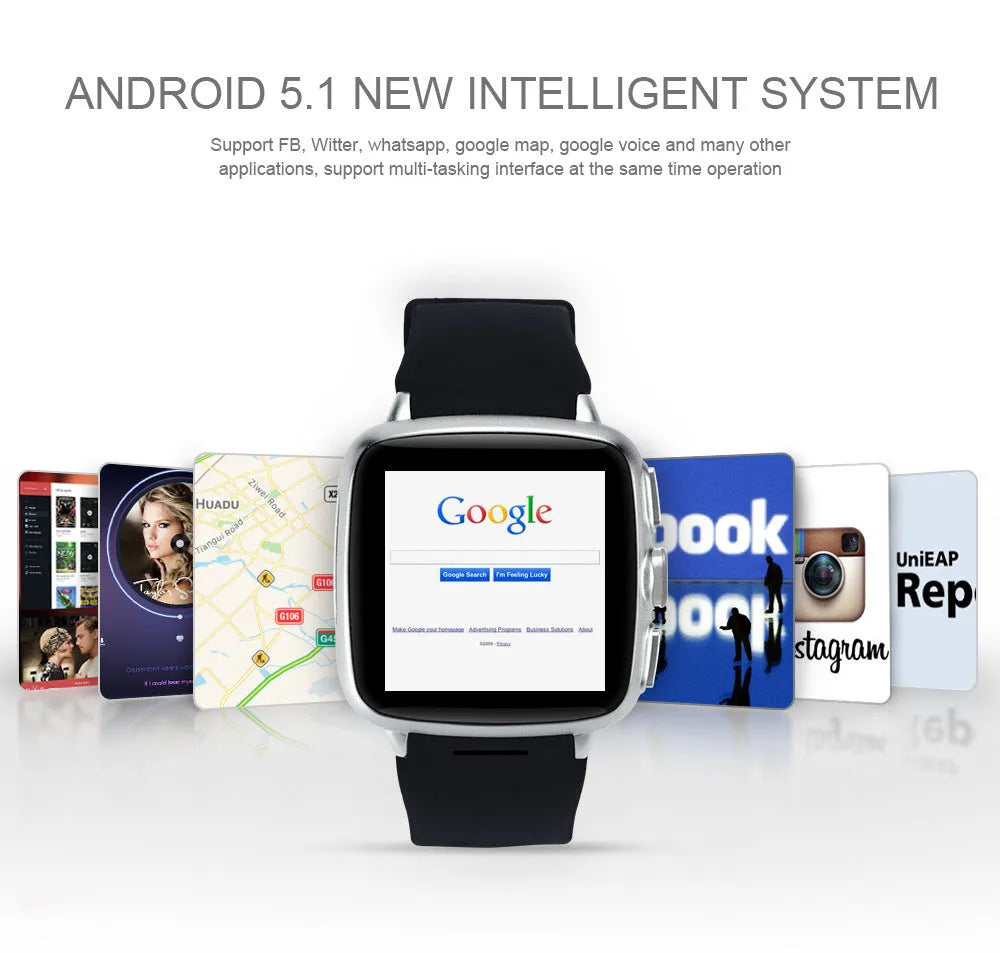 Black and white smart watch with 1.54 inch screen on wrist