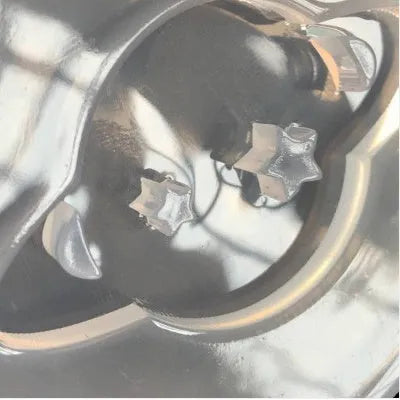Clear silicone Full Mirror Planet epoxy resin mould for DIY jewellery making, approx 6.5cm.