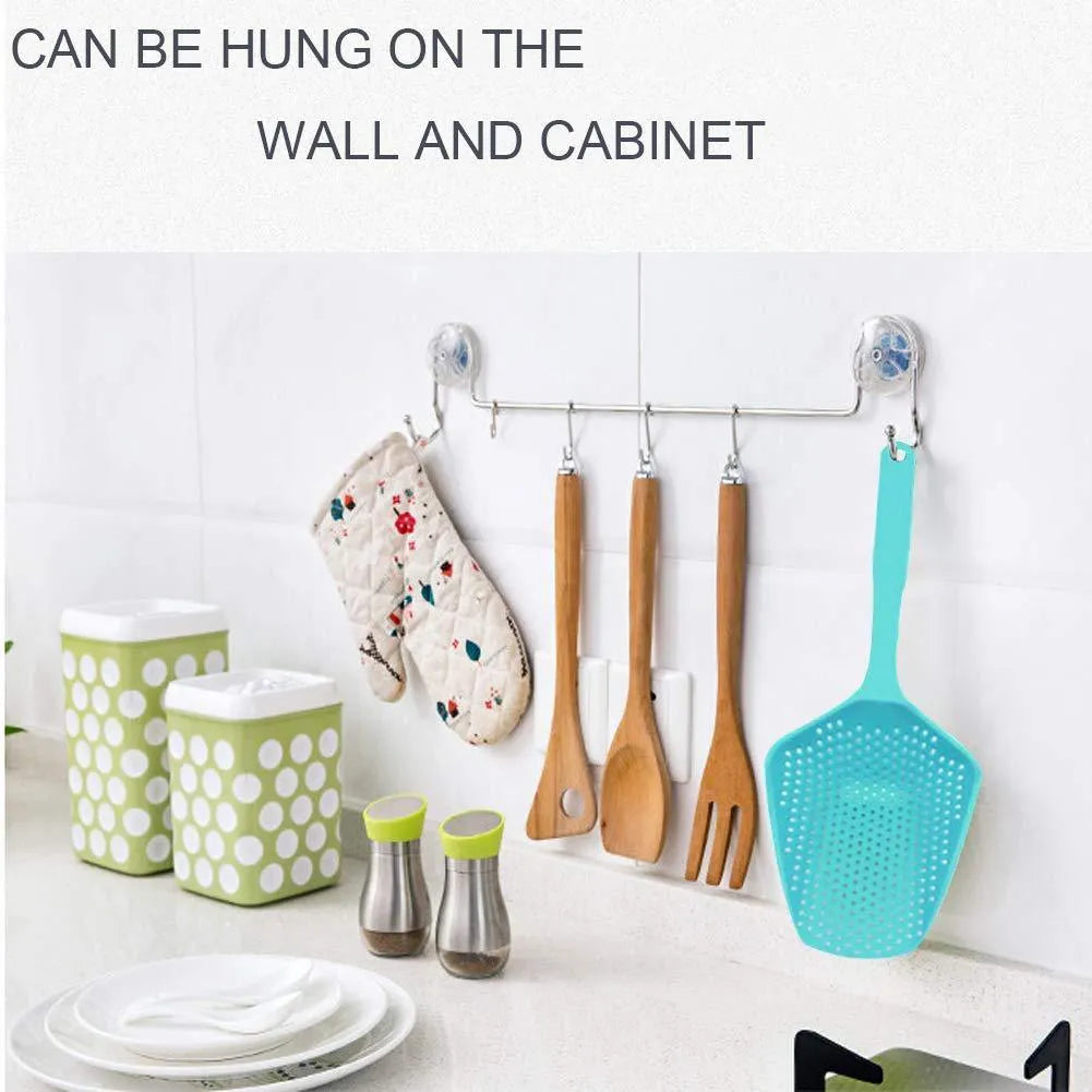 Large plastic kitchen colander scoop strainer in choice of five colours for draining foods