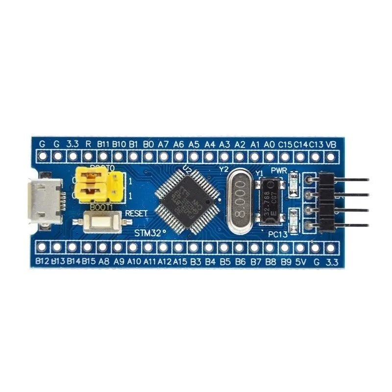 STM32F103C8T6 ARM Cortex-M3 minimum system development board on a green PCB