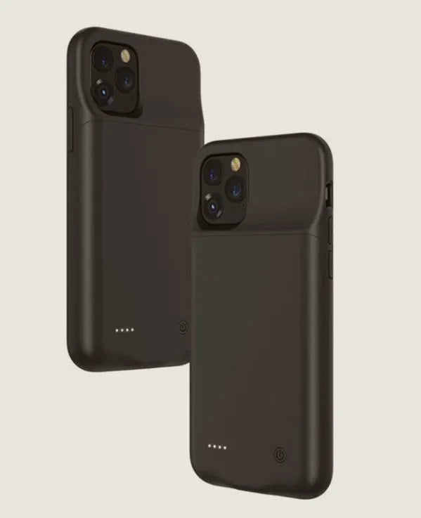 iPhone 11 battery case with 5000mAh clip-on external charger in black