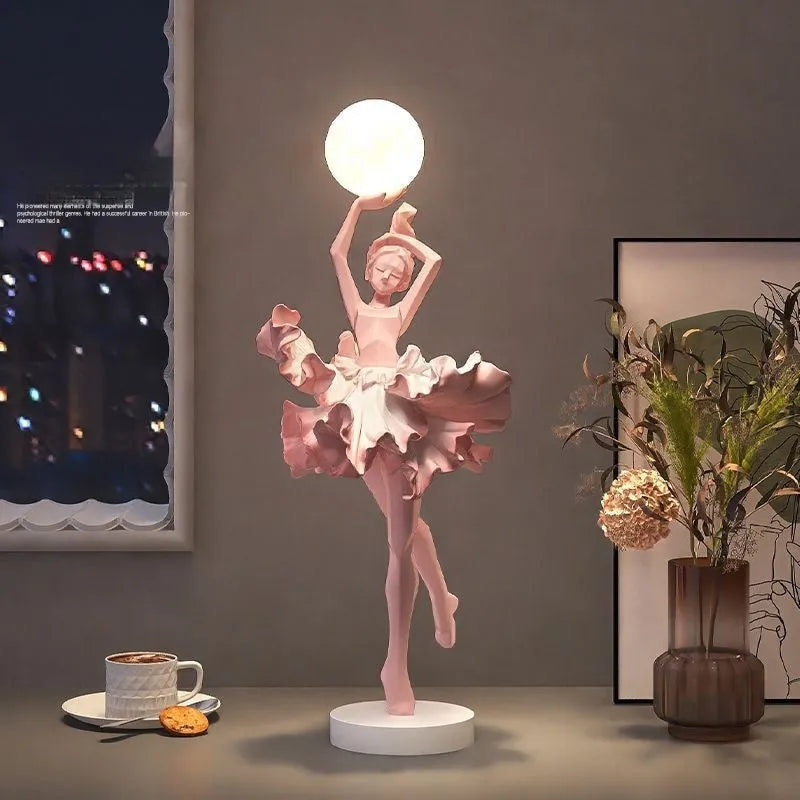 Art Girl Atmosphere modern decorative USB night light in Black Gold, White, Pink, or Light Blue colour.