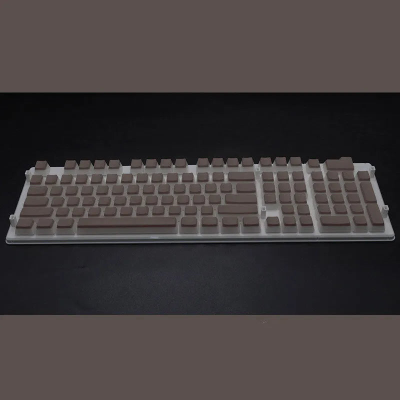 Set of 108 translucent PBT keycaps for mechanical keyboards in various colours on a white background.