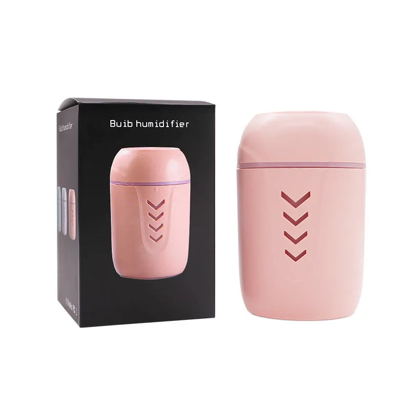 X3 portable car humidifier in columnar shape with 200ml tank capacity and USB power connection