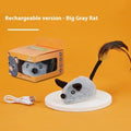 Electronic plush cat toy mouse with remote control for realistic feline play