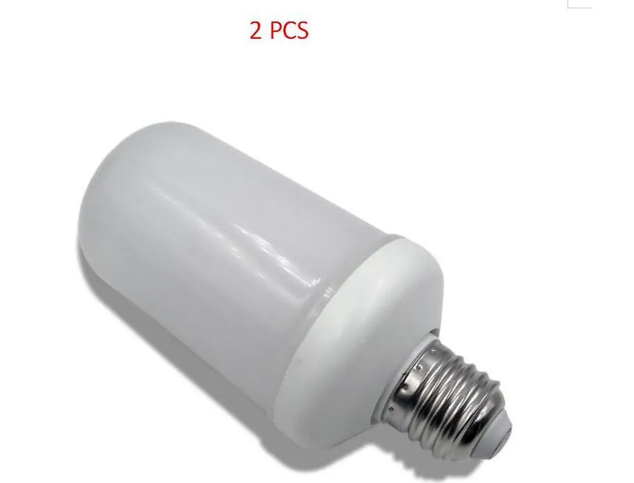Decorative LED light bulb with orange flame effect and E27 screw base