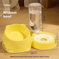Grass green automatic cat fountain with two bowls for food and water.