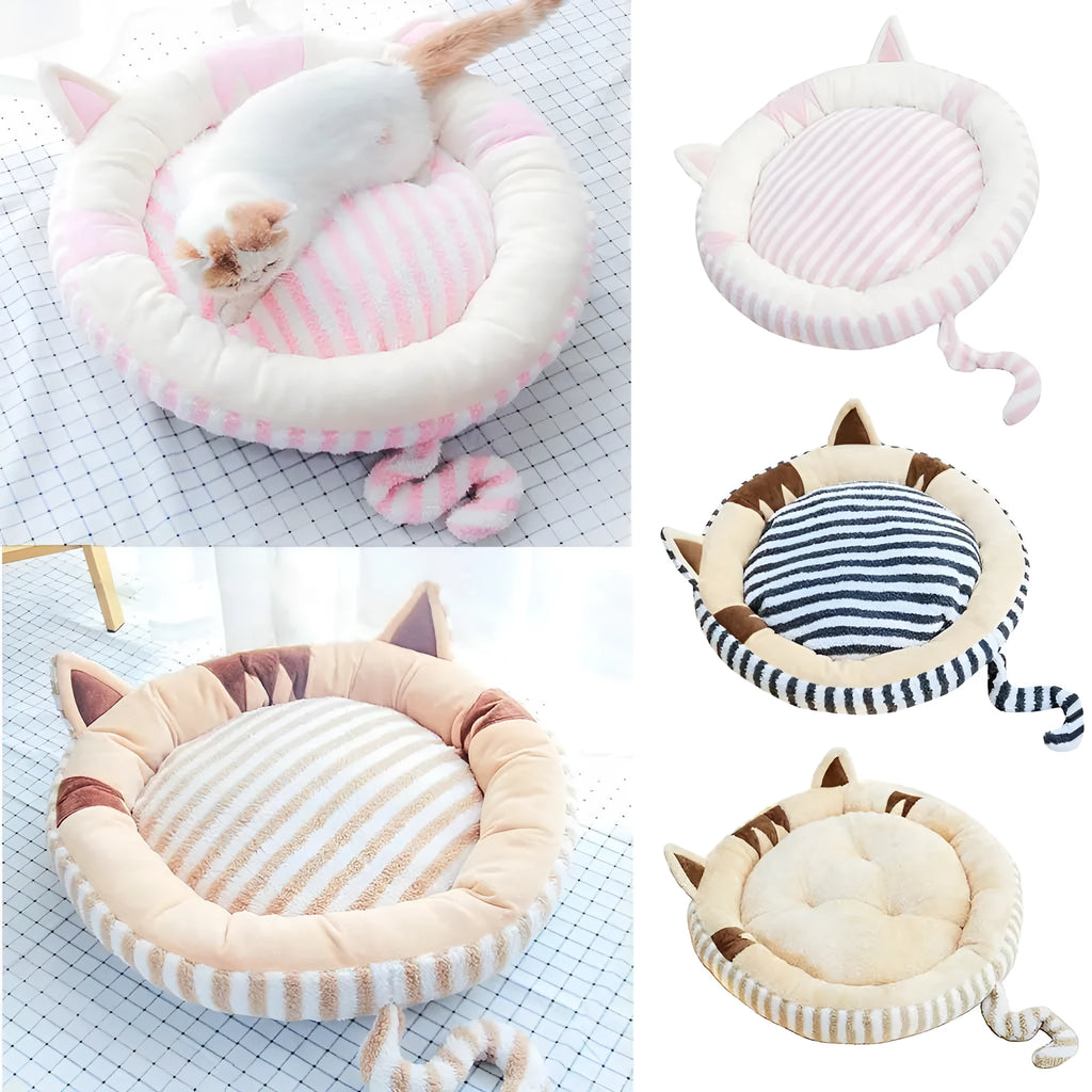 Non-removable small dog cat bed mat in three sizes with PP cotton and flannel cushion
