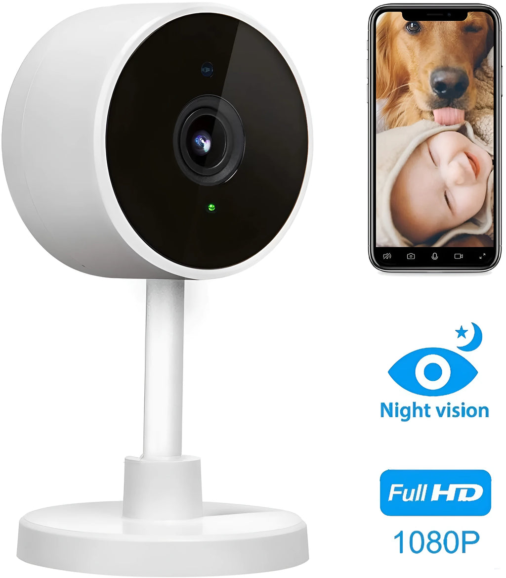 White Flash Fish SKX10 WiFi security camera with gun design for indoor home monitoring