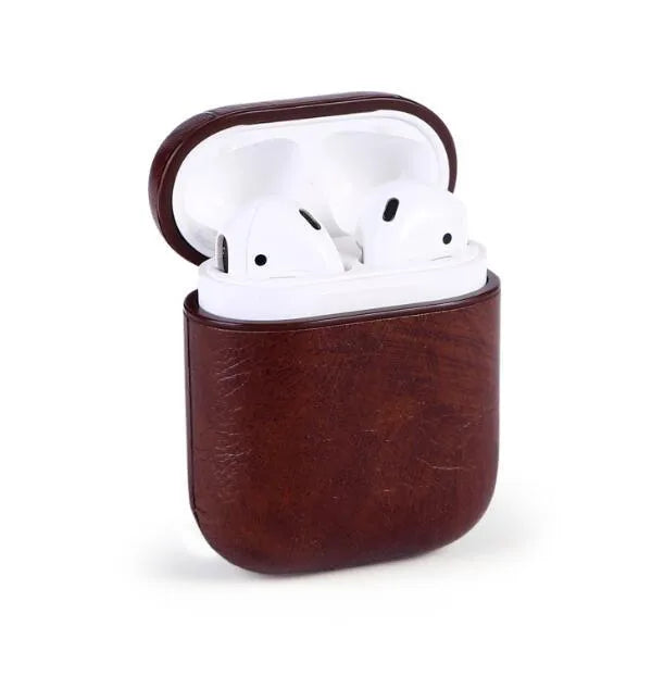 Leather charging case for Apple AirPods in four colour options