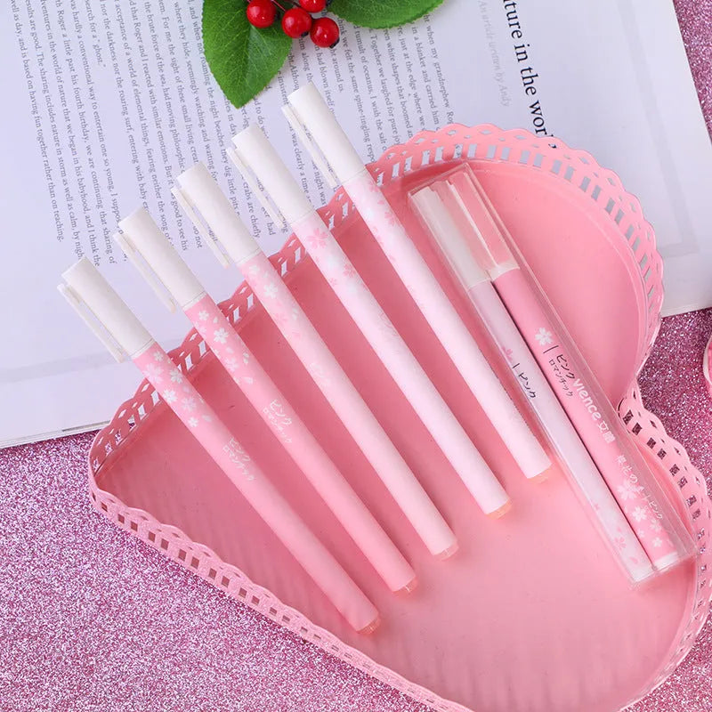 Sakura gel pen set with plastic body and replaceable refills, showing choice of 0.5mm or 0.38mm tip sizes