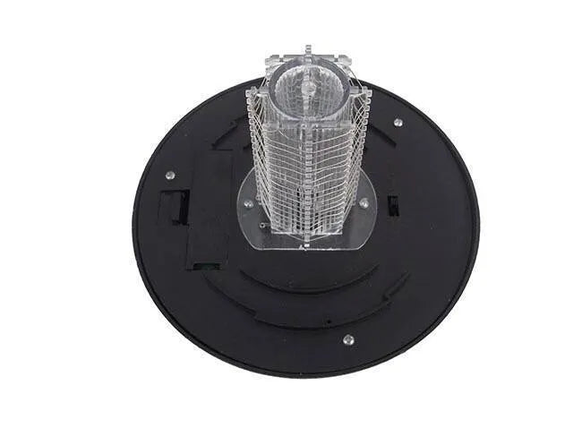Black solar insect killing lamp with white and UV purple light for garden mosquito control