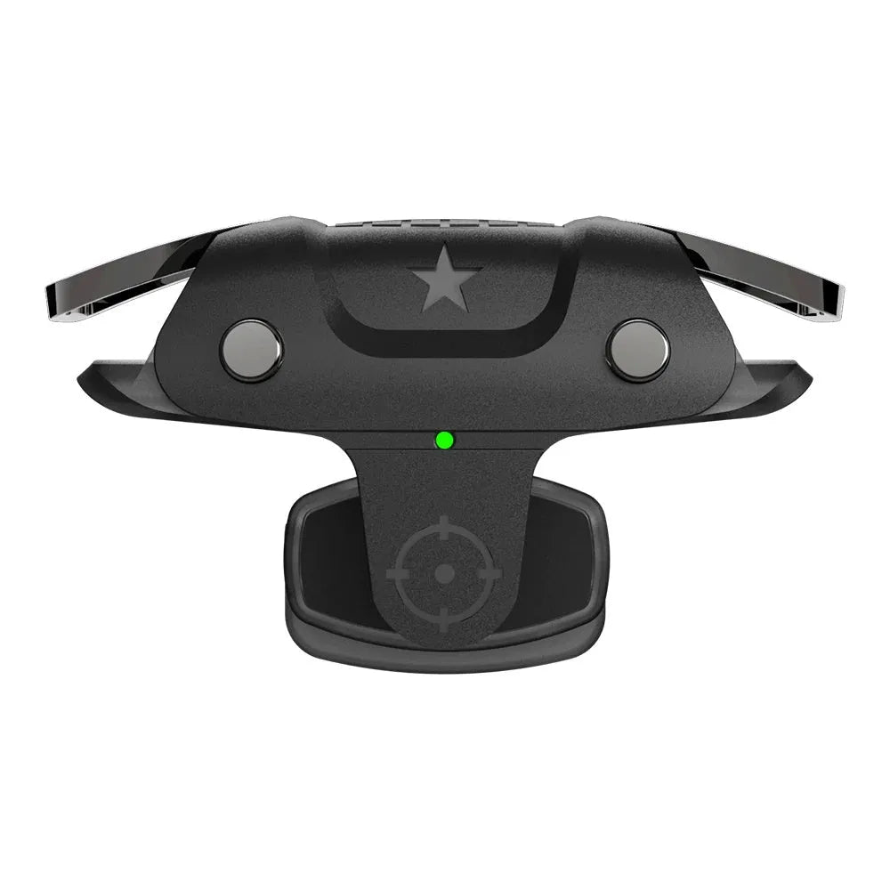 Black F5 mobile game controller for smartphones showing joystick and buttons.