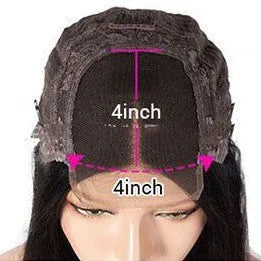Real human hair lace front wig with transparent 4x4 lace, shown in a Star Fashion style.