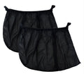 Black polyester mesh car sunshade side curtain placed on rear window, size L 75x45cm
