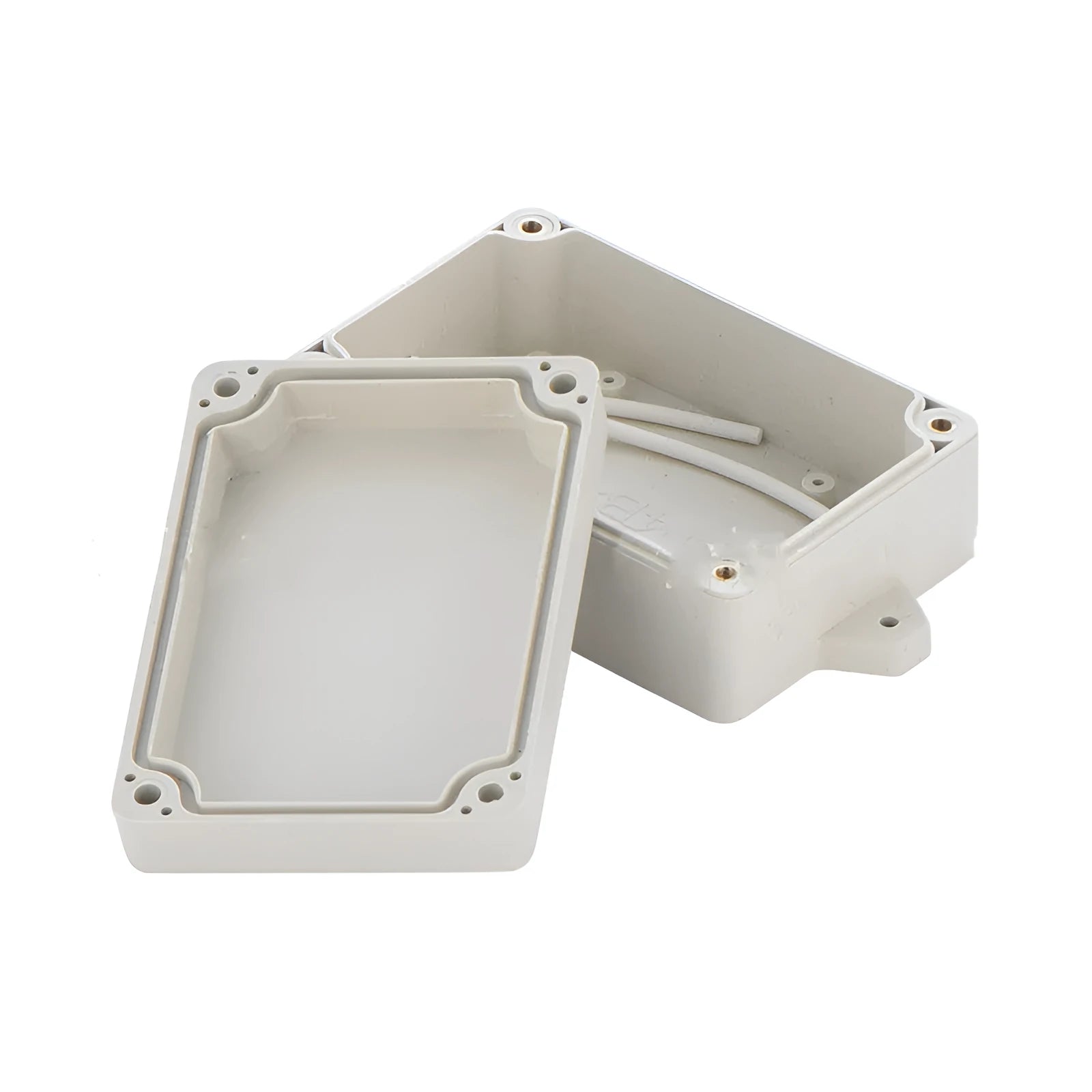 White ABS plastic F4B-1 waterproof instrument box for security monitoring equipment.