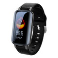 Call Bracelet smart wearable fitness tracker in black, blue, or coffee colour on a wrist.
