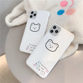 Silicone mobile phone case for iPhone 6 and 6S featuring a Korean bear cartoon design on a soft back cover.