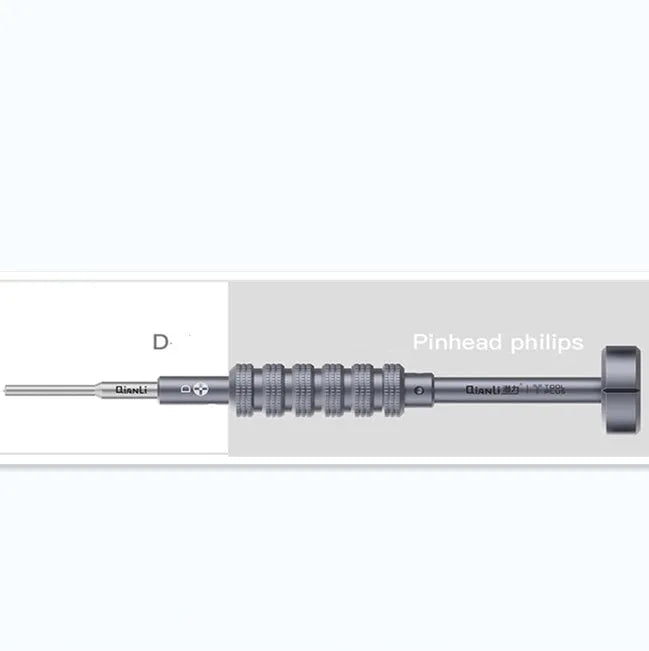 iPhone-compatible T2 cross triangle tail screwdriver with grenade-shaped aluminium handle for precision electronics repair