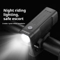 USB rechargeable bicycle headlight with quick release bracket for night riding