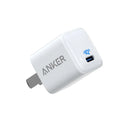 White 18W USB travel mobile phone charger with UK plug