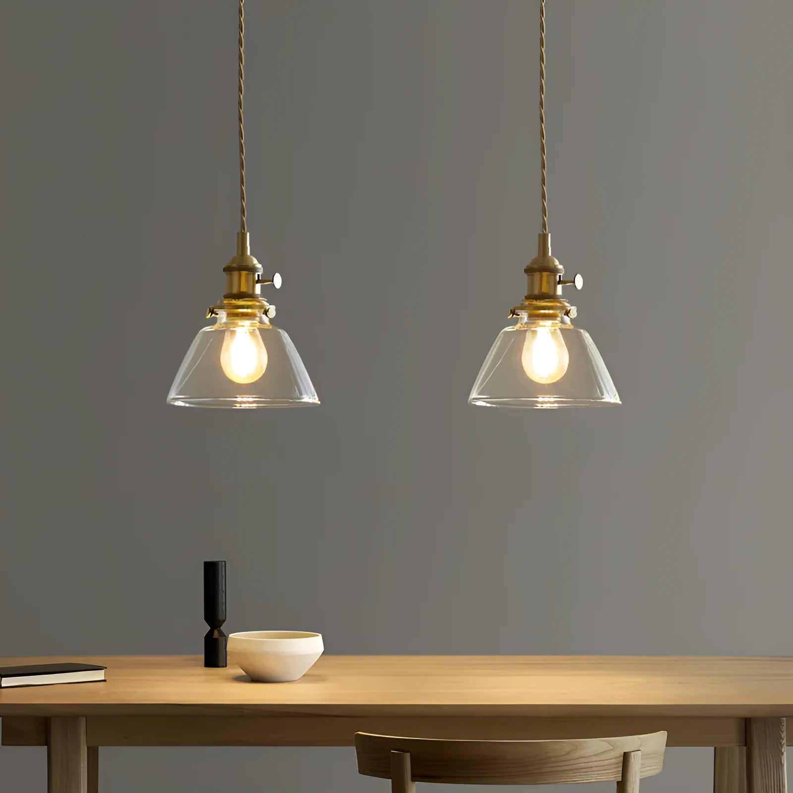 American retro style bedside droplight pendant lamp with warm light