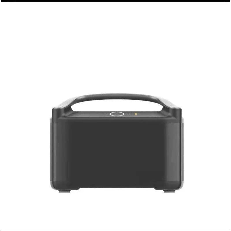 Rui Pro 720Wh portable power station with multiple output ports on a wooden surface outdoors.
