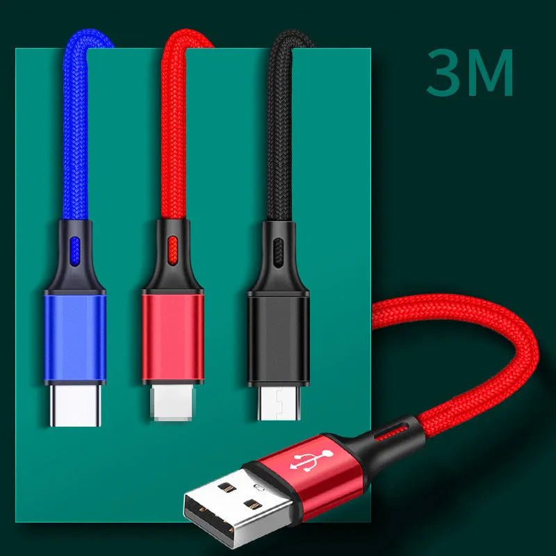 Braided data cable with Lightning interface, TPE insulation, ABS shell, available in multiple colours and lengths