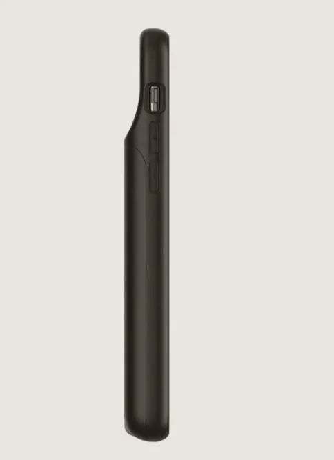 iPhone 11 battery case with 5000mAh clip-on external charger in black