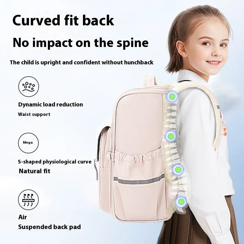 Lightweight Oxford cloth student school backpack in multiple colour options for Grades 5-6
