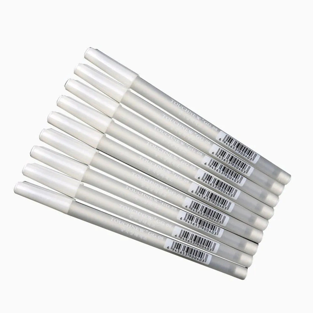 Touchnew hand-painted highlight pen in golden, silver and white colours for black card artwork