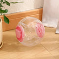 Blue, pink and white slow feeding ball for cats and dogs with 11.5cm diameter