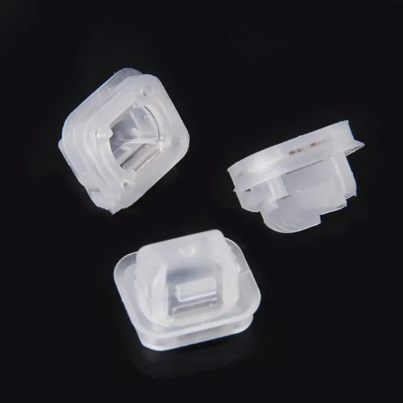 BMW E39 E38 interior trim fasteners with peach wood style finish and transparent plastic construction