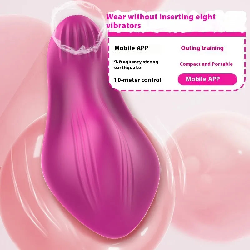 Rose red APP remote control wearable female massager with cute butterfly design
