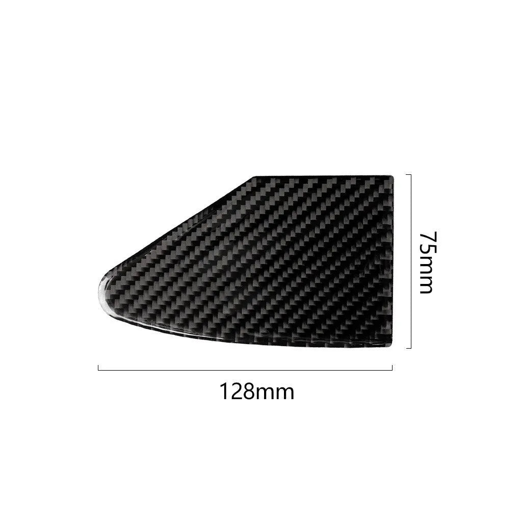 Carbon fibre USB charging port decorative sticker with 3M adhesive backing.