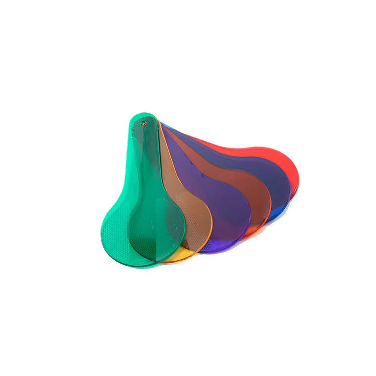 Six coloured PVC learning boards for children with red, yellow, blue, green, orange and purple options
