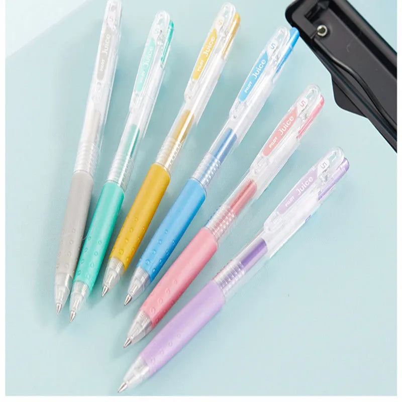 Baiguole gel pen set showing six colours with 0.5mm tips and 143mm length