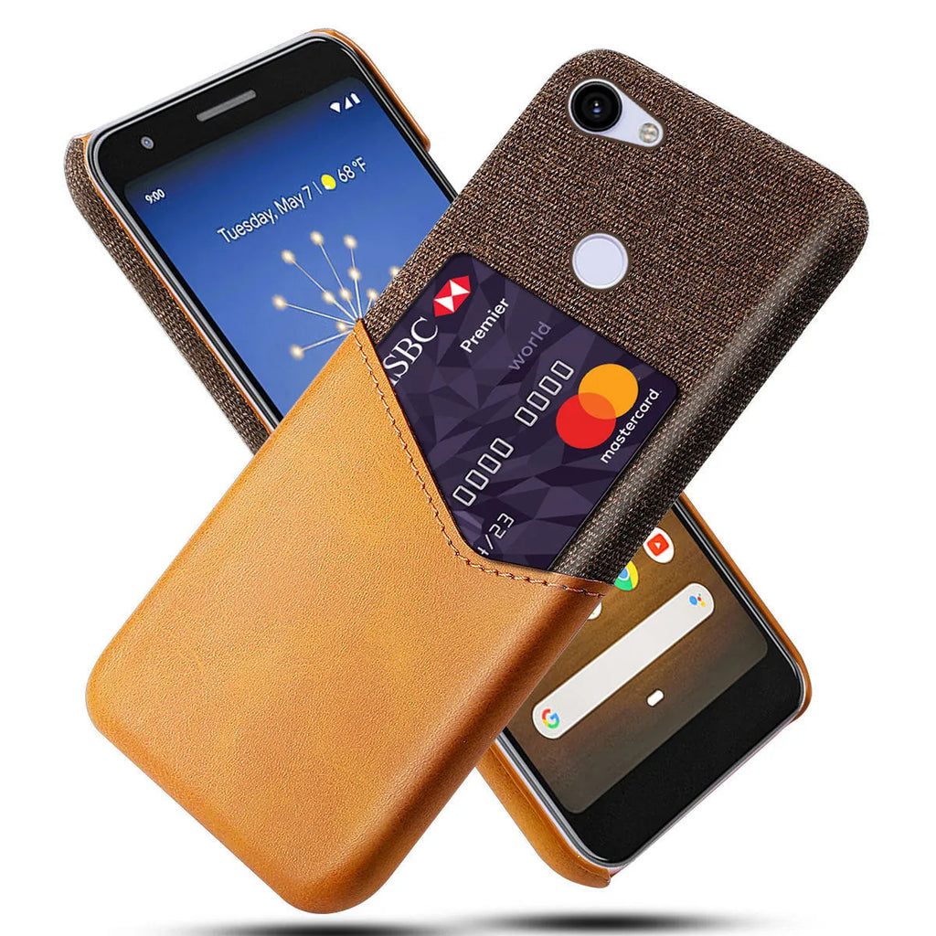 Leather waterproof back cover case for Google Pixel phones in solid colours.