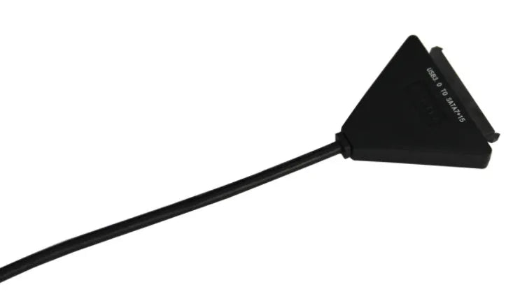 Black USB 3.0 to SATA adapter cable for external hard drive connection