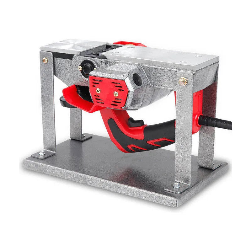 Black iron flip chip bracket accessory for a portable electric planer.