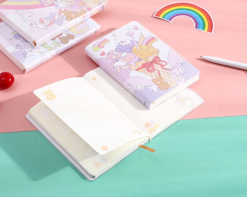 A6 waterproof notepad diary with amusement park theme designs and soft PU cover
