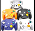 NGC wireless game controller for Wii and GameCube consoles in six colour options on a neutral background