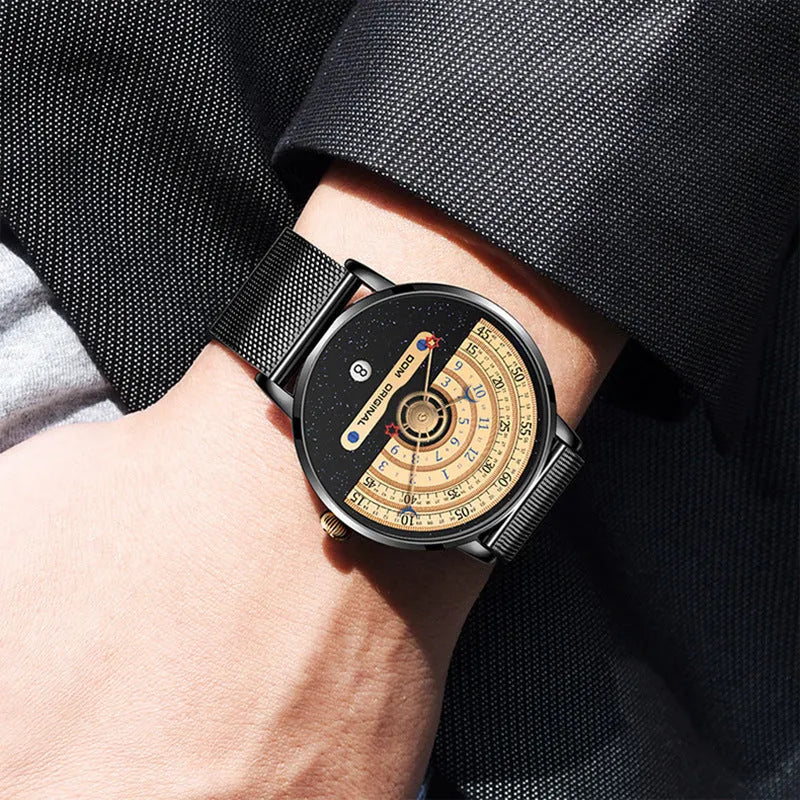 Men's M-1288 sports wristwatch with round 40mm dial, alloy case, and quartz movement