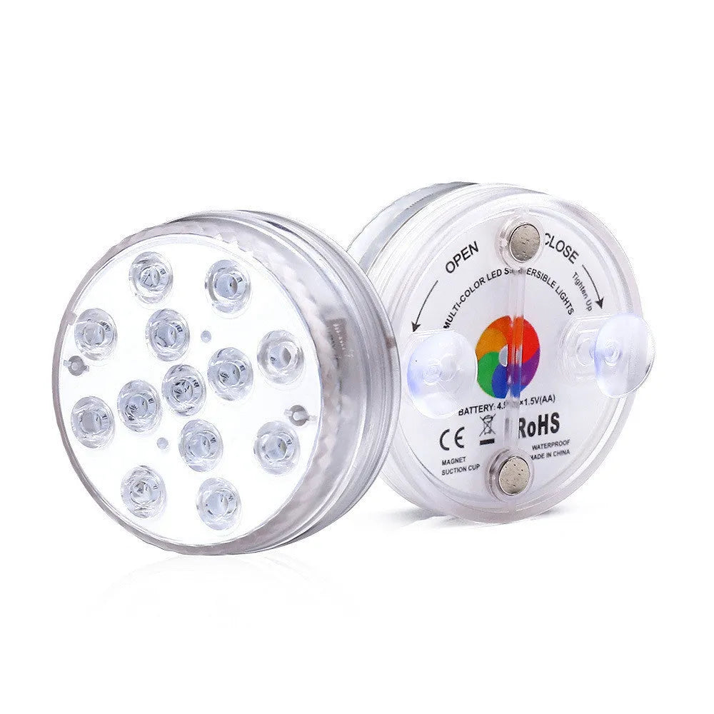 13 LED submersible underwater light with suction cup for pool fountain garden bathroom IP68 waterproof