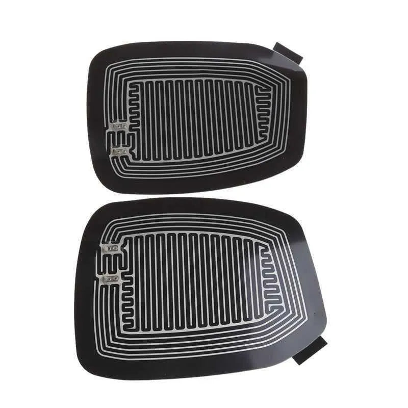 12V car side mirror heated defogger pad set with two black pads, adhesive tape, switch, and cable