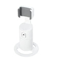 Black smart phone gimbal stabiliser showing 360-degree rotation on a table.