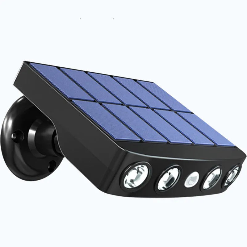 Black outdoor security wall lamp with human induction sensor and IP65 waterproof rating