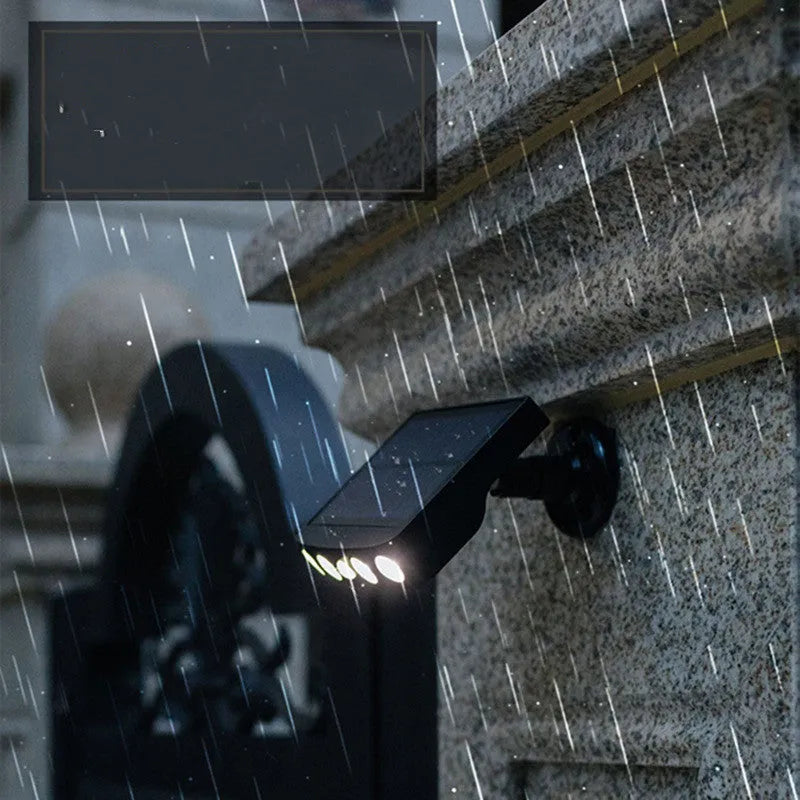 Black outdoor security wall lamp with human induction sensor and IP65 waterproof rating