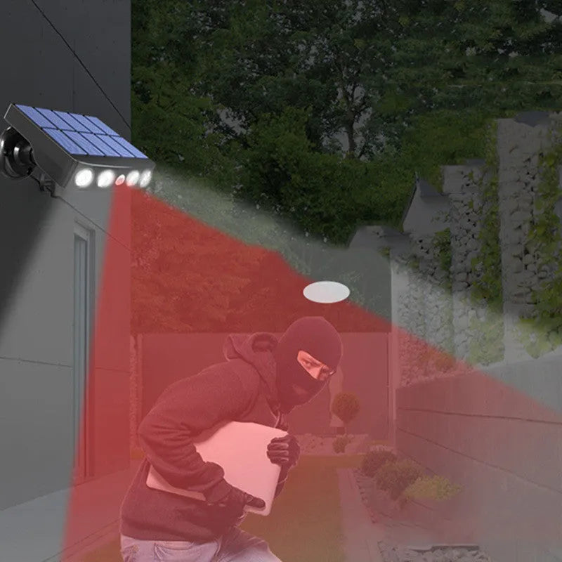 Black outdoor security wall lamp with human induction sensor and IP65 waterproof rating